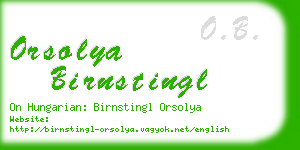 orsolya birnstingl business card